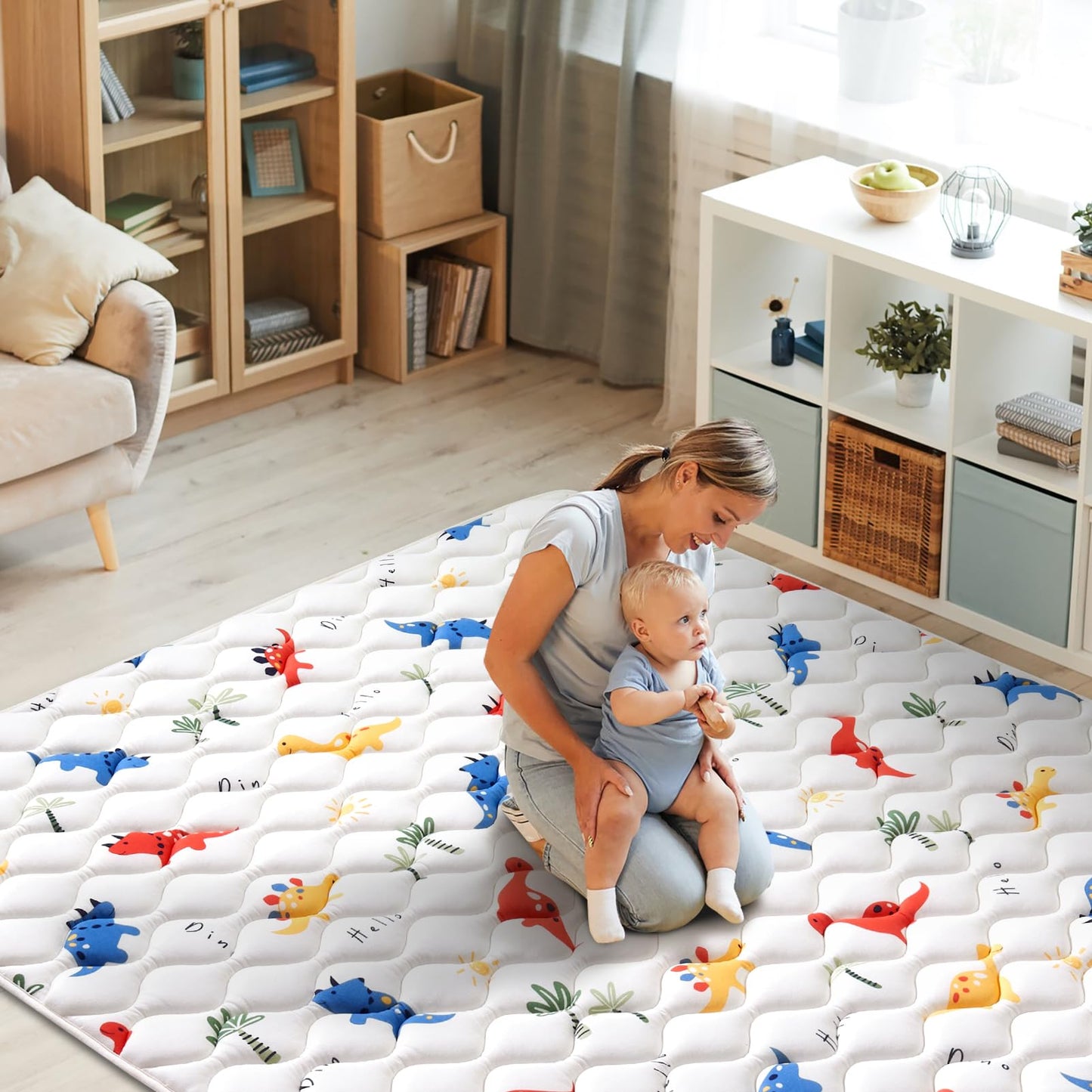 Premium Foam Baby Play Mat 79' X 71', Extra Large Activity Playmats For Babies,Toddlers, Infants, Soft Thicker Sponge Baby Mat