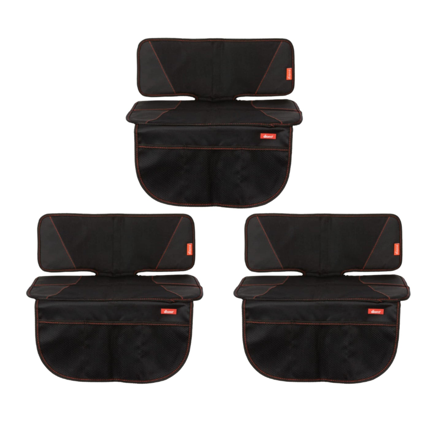 Diono Super Mat 3-Pack Car Seat Protector For Infant Car Seat, Booster Seat And Pets, Crash Tested, Thick Padding, Non Slip Back