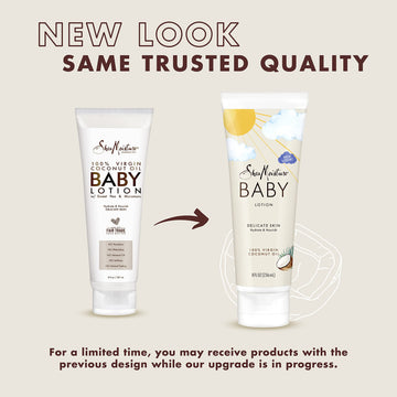 Sheamoisture Baby Lotion For Baby Skin 100% Virgin Coconut Oil, Clear Skin Moisturizer 8 Oz