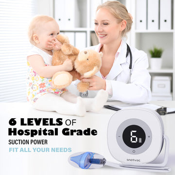 Electric Nasal Aspirator For Baby - Advanced Hospital Grade 10X Suction - Rechargeable Nose Sucker Snot Booger Cleaner For Newbo