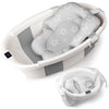 Baby Bathtub, Baby Tub with Thermometer & Soft Cushion, Collapsible Baby Bathtub from Newborn to Toddler Bathtub 0-36 Months, Fo