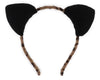Bonnie Z. Leonardo Furry Cat Ears Headband Double-Sided Wear Black Leopard