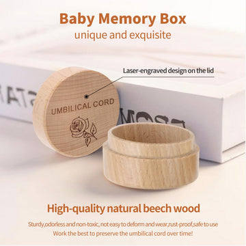 Hjkemi Umbilical Cord Keepsake Box Umbilical Cord Memorial Box Carved With Flower Pattern As Baby Memory Box Keepsake Gifts For