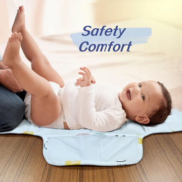 Baby Portable Diaper Changing Pad, Cotton Waterproof Foldable Infant Changing Mat With Storage Pocket For Home Travel Outside Ne