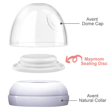 Maymom Brand Bottle Parts Compatible With Philips Avent Natural Bottles, Avent Pp Bottles Or Natural Glass Bottles (Sealing Disc