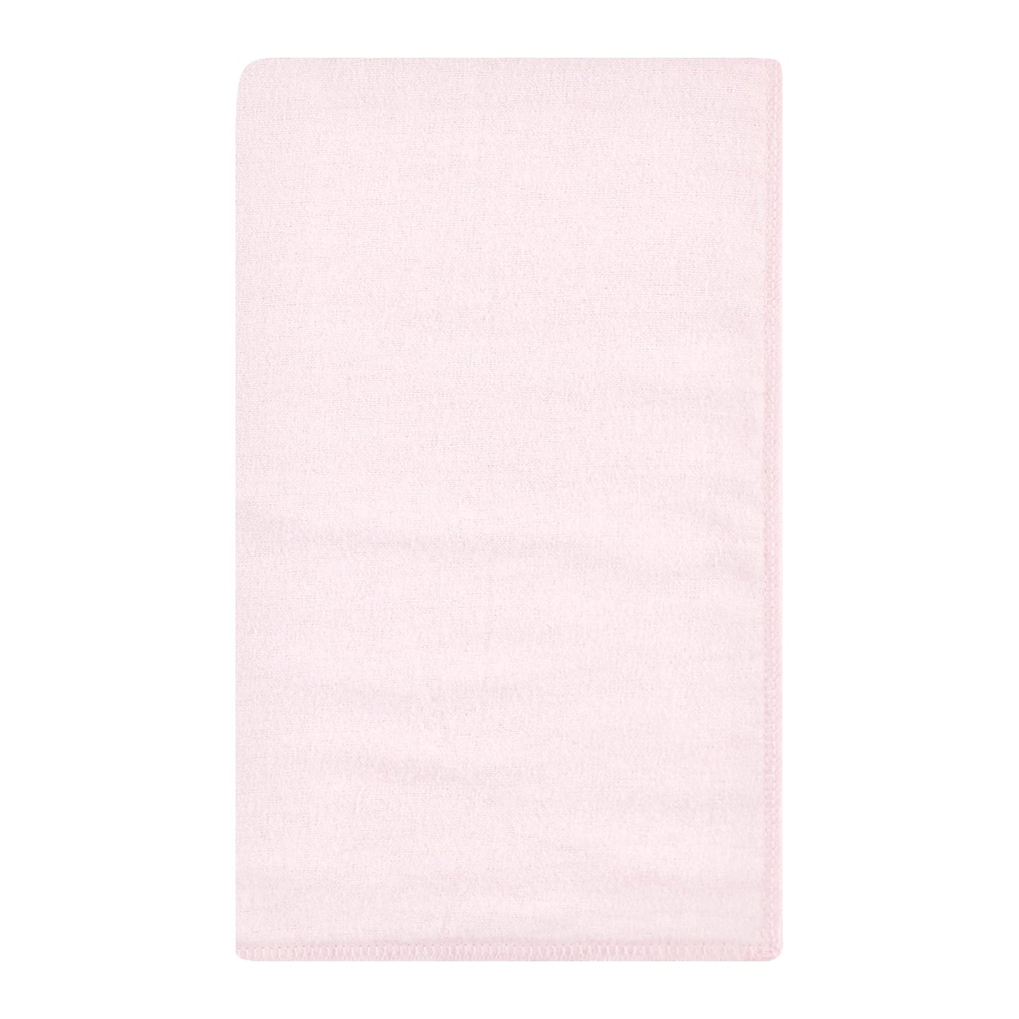 Hudson Baby Unisex Baby Cotton Flannel Burp Cloths, Pink Gray Elephant, One Size