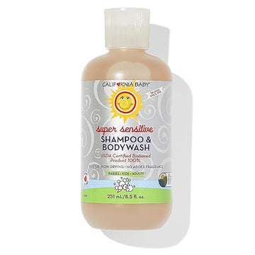 California Baby Super Sensitive Body Wash And Shampoo For Newborns And Adults With Sensitive Skin 100% Plant-Based (Usda Certi