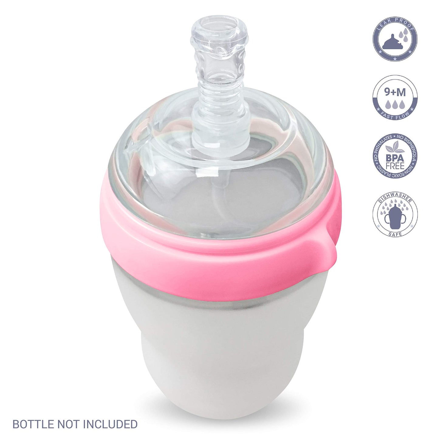 Anpei Straw Sippy Cup Transitional Nipple Kit Bundle Compatible With Comotomo Baby Bottles, 5 Oz And 8 Oz | Value Bundle 2 Kits