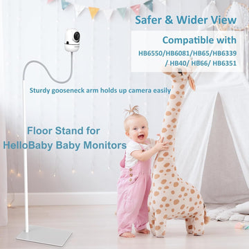 Hellobaby Monitor Stand, Floor Stand For Hb6550/Hb6560/Hb65/Hb6081/Hb66/Hb40/Hb6339 And All Hello Baby Monitors, Sturdy & Adjust