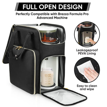 Jaffzora Carrying Case Compatible With Baby Brezza Formula Pro Advanced Formula Dispenser Machine, Insulated Baby Formula Mixer
