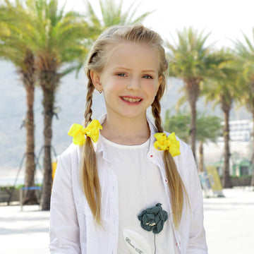 Oaoleer 30 Colors Grosgrain Ribbon Hair Accessories - 3 Inch Bows, Clips, Barrettes, And Alligator Clips For Girls, Toddlers, Ki