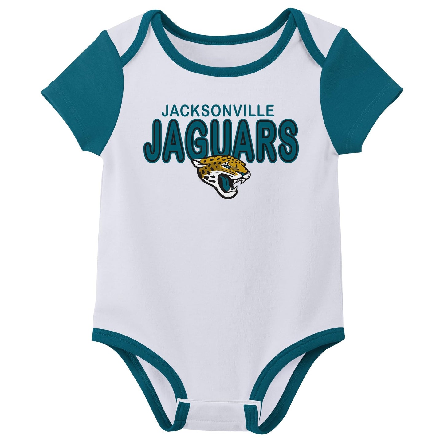 Outerstuff Nfl Newborn Baby And Infant Short Sleeve Bodysuit Variety 3-Pack - Jacksonville Jaguars, 6-9M