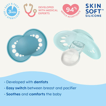 Pacifier, 16+ Months, Matte Collection, Boy 4-Count