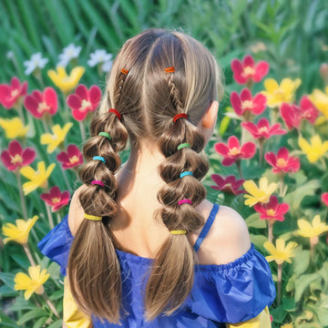 Ygdz 280 Pcs Cotton 24 Colors Hair Ties Set With Organizer Box - Seamless Soft Mini Elastics Ponytail Holders And Hair Accessori