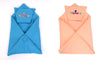 CTMKIDS Baby Wrap with Cap for Kids 74x74 cm Blue & Peach