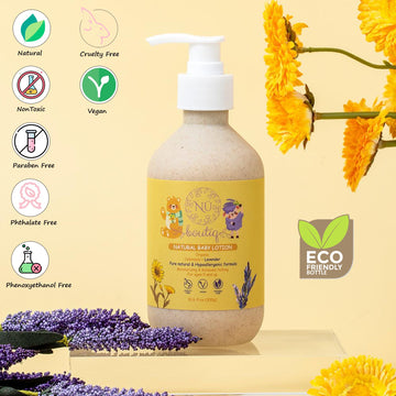 N Boutq Organic Vegan Baby Lotion, Moisturizing And Calming Kids Body Lotion With Calendula & Lavender, Newborns All Skin Types,