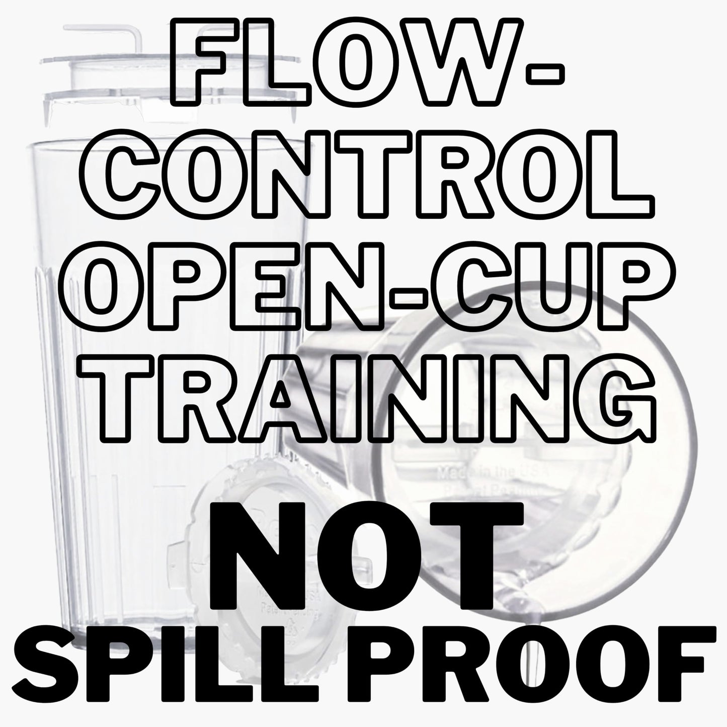 Reflo Smart Cup (Clear 4-Pack) Open Training Cup, Toddler Cup, No Suction 6Oz, 360 Control-Flow, Usa Made Premium High-Impact Pl