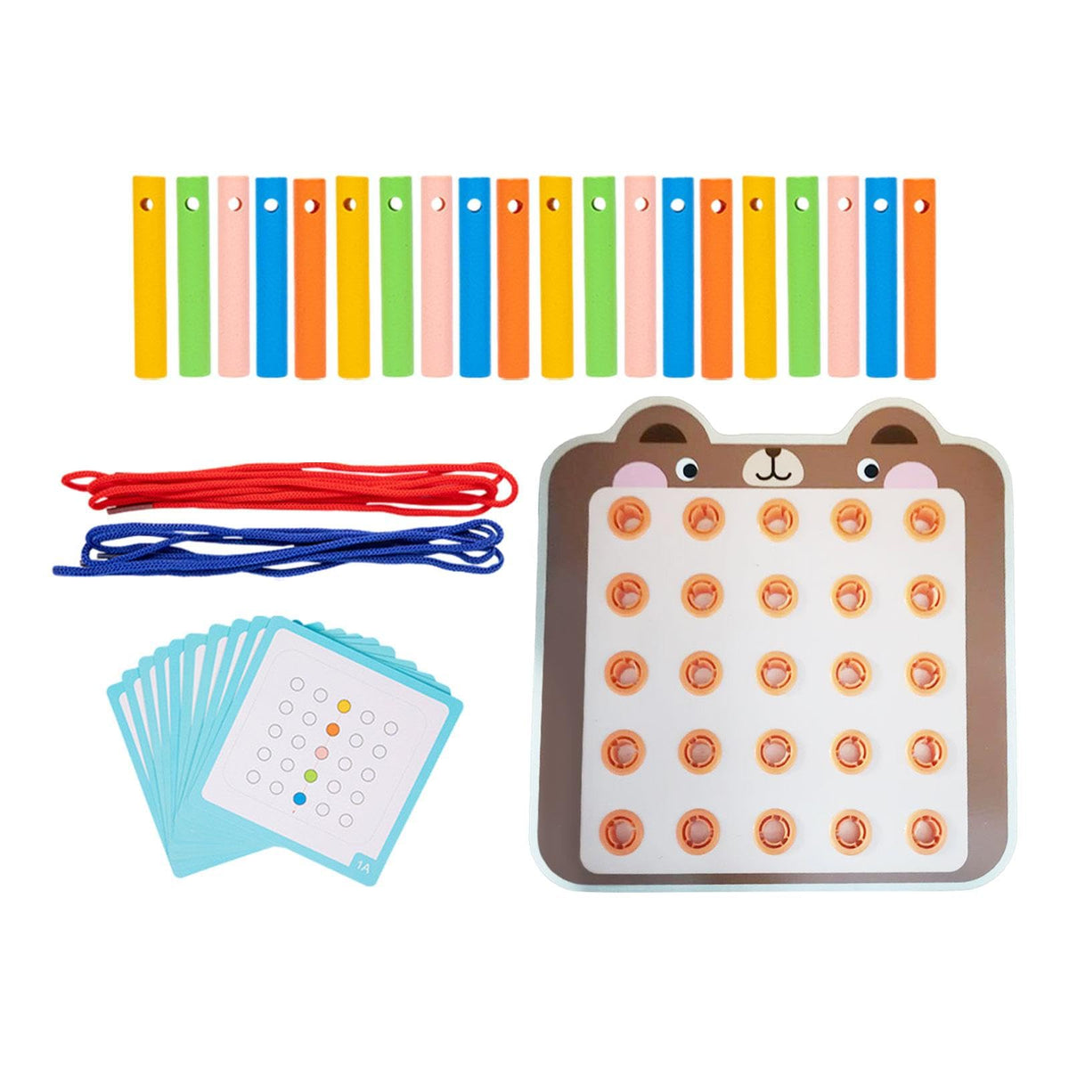 SECRET DESIRE Lacing Threading Toy with Cards Travel Toy for Car Age 3 4 5 6 Airplane Bear|Baby|Toys for Baby|Developmental Baby