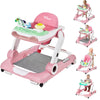 Baby Walker With Wheels, 5 In 1 Walker For Baby Boy Girl 6-12 Months With Bouncer, Music And Lights Baby Jumper Activity Center,