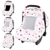 Pea Pod Car Seat Cover Baby, Infant Car Seat Canopy Covers with 2 Layers Windows of Breathable Mesh Fabric, Lightweight Polyeste