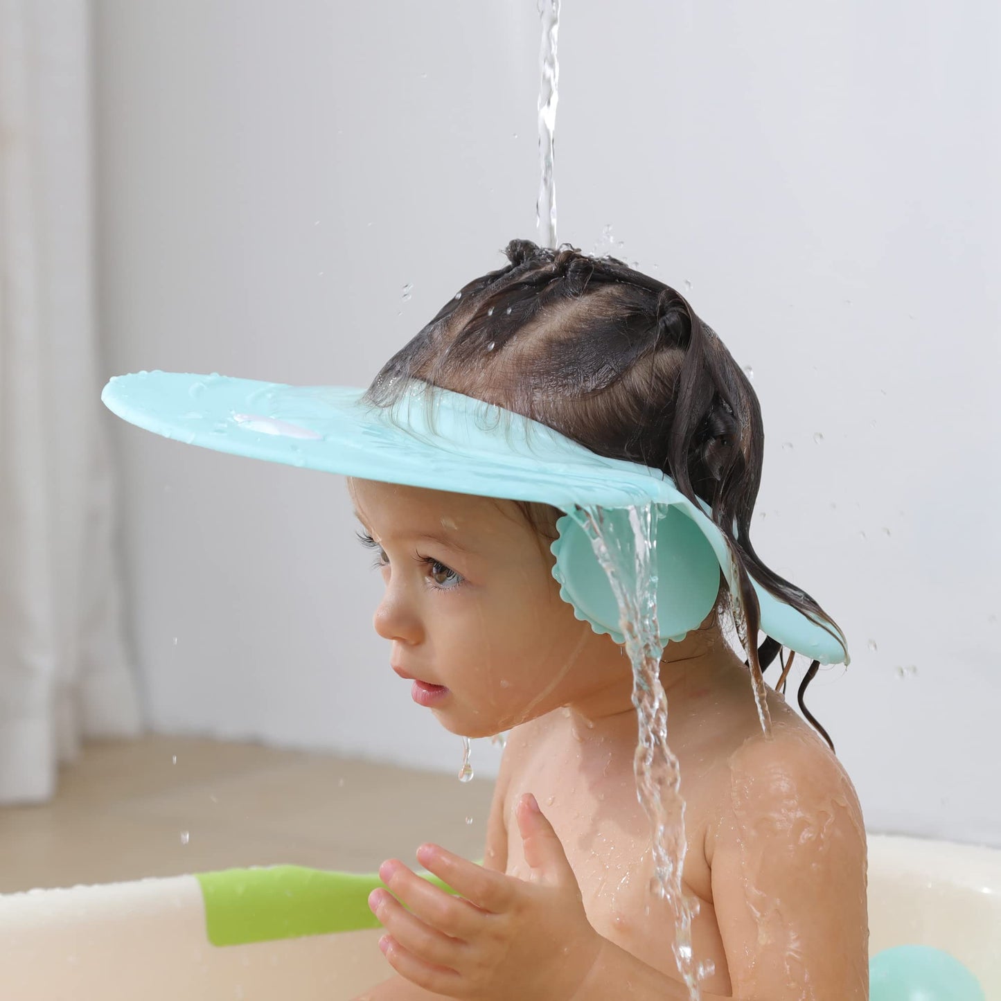 Baby Shampoo Cap Shower Visor Shield Hat Kids Bath Washing Hair Rinser Prevents Water From Pooling In Face For To Protect The Ey