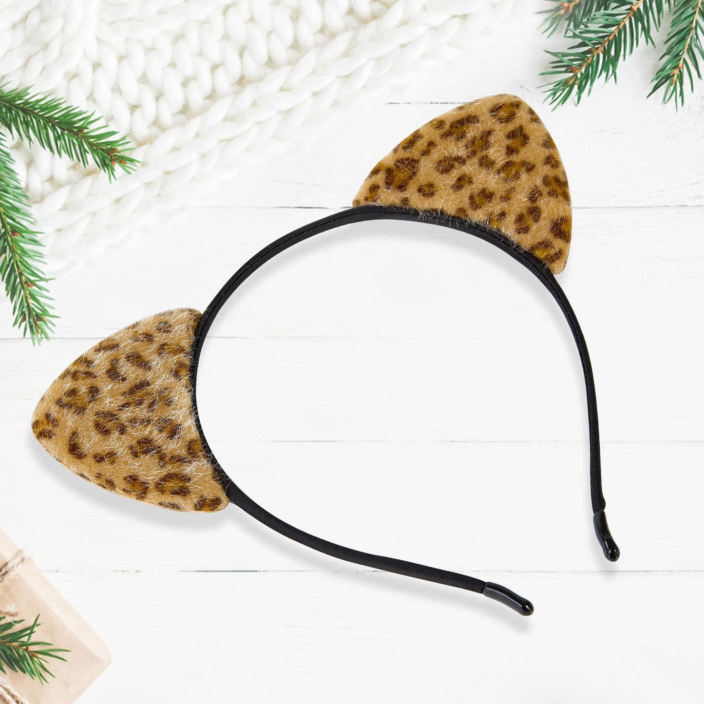 Fanyity Leopard Ears Headband, Cheetah Ears, Animal Ears For Girls & Women Halloween Costume Cosplay Or Party Decoration (Leopar