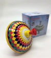 Classic Multicolored Spinning Tin Top Toy Bolz Funny Buzzing Hum Gets Louder As The Top Spins Faster 8X8X8' Ages 18 M+