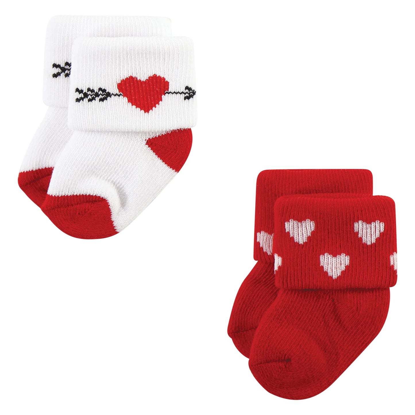 Hudson Baby Baby Holiday Newborn Terry Socks, Valentine Easter, 0-6 Months
