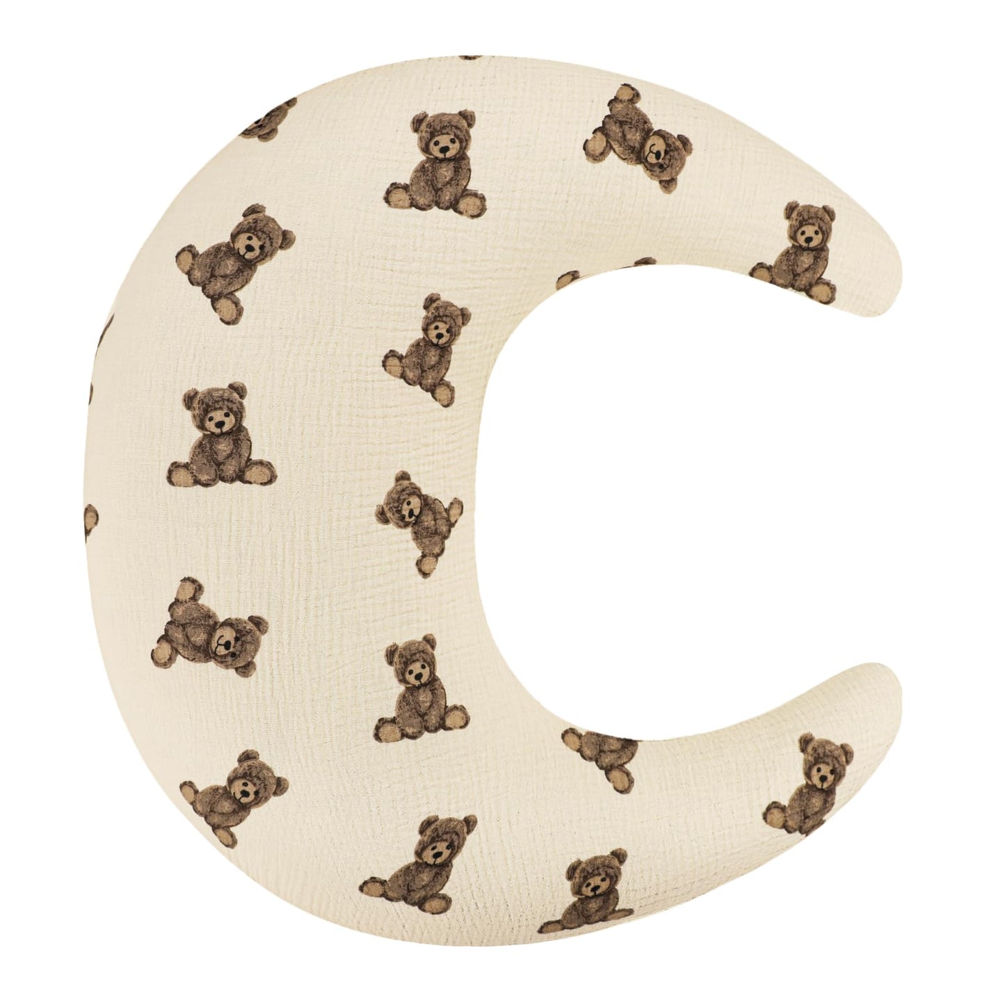 SWESEN Muslin Nursing Pillow Cover, Soft Removable Cover for Breastfeeding Pillows, Pillow Slipcover for Baby Boys and Girls, Co