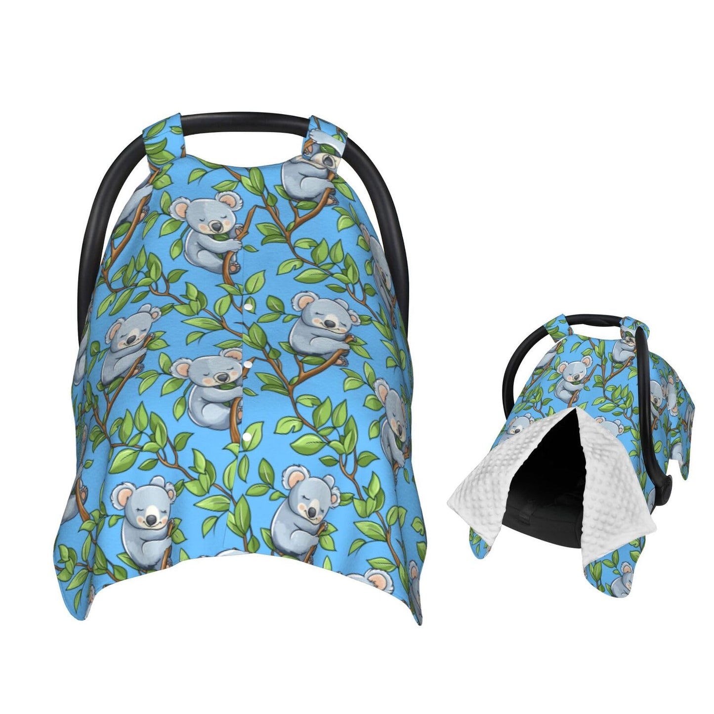 Muishi Happy Koala Sleep Baby Car Seat Canopy Nursing Cover for Newborn Car Seat Breastfeeding Covers Blanket Newborn Shower Gif