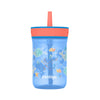 Contigo Kids Leighton Straw Tumbler With Spill-Proof Leak-Proof Lid, 14Oz, Blue Poppy/Narwhals