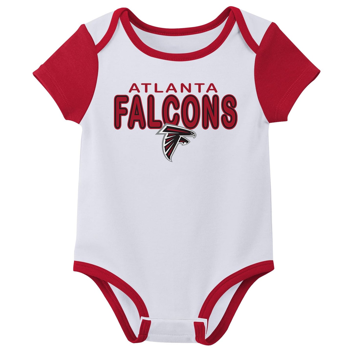 Outerstuff Nfl Newborn Baby And Infant Short Sleeve Bodysuit Variety 3-Pack - Atlanta Falcons, 0-3M