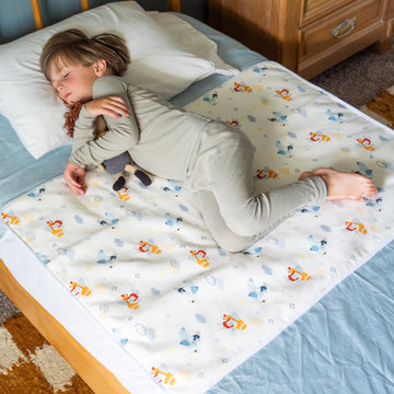 Tuckable Side Bed Wetting Pads Toddlers, Reusable Washable Waterproof Baby Potty Training Pee Pads Sheet Protector Kids, 5 Absor