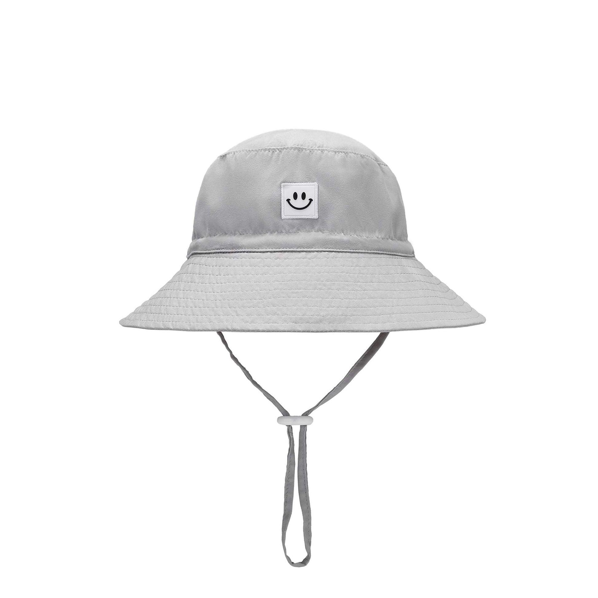 Baby Sun Hat Smile Face Toddler Upf 50+ Sun Protective Bucket Hat Nice Beach Hat For Baby Girl Boy Adjustable Cap Gray