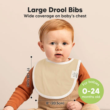 8-Pack Organic Baby Bibs For Boys, Girls - Soft Cotton Drooling And Teething Baby Bibs, Baby Girl Bibs, Baby Boy Bibs, Baby Droo