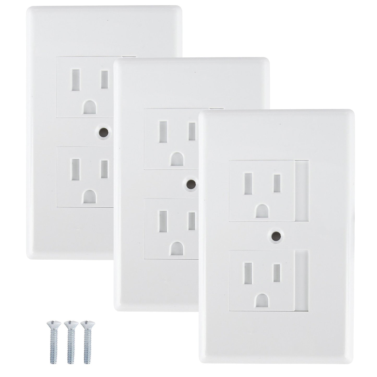 Mommy'S Helper Safe Plate Electrical Outlet Covers Standard, White, 3 Pack