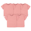Gerber Baby Toddler 5-Pack Solid Short Sleeve T-Shirts Jersey 160 Gsm, Mauve Pink, 5T