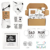 Pregnancy Gifts For New Parents Est 2025- New Mom Gifts Basket For Pregnancy Announcement, Baby Shower - Mom & Dad Mugs, Decisio