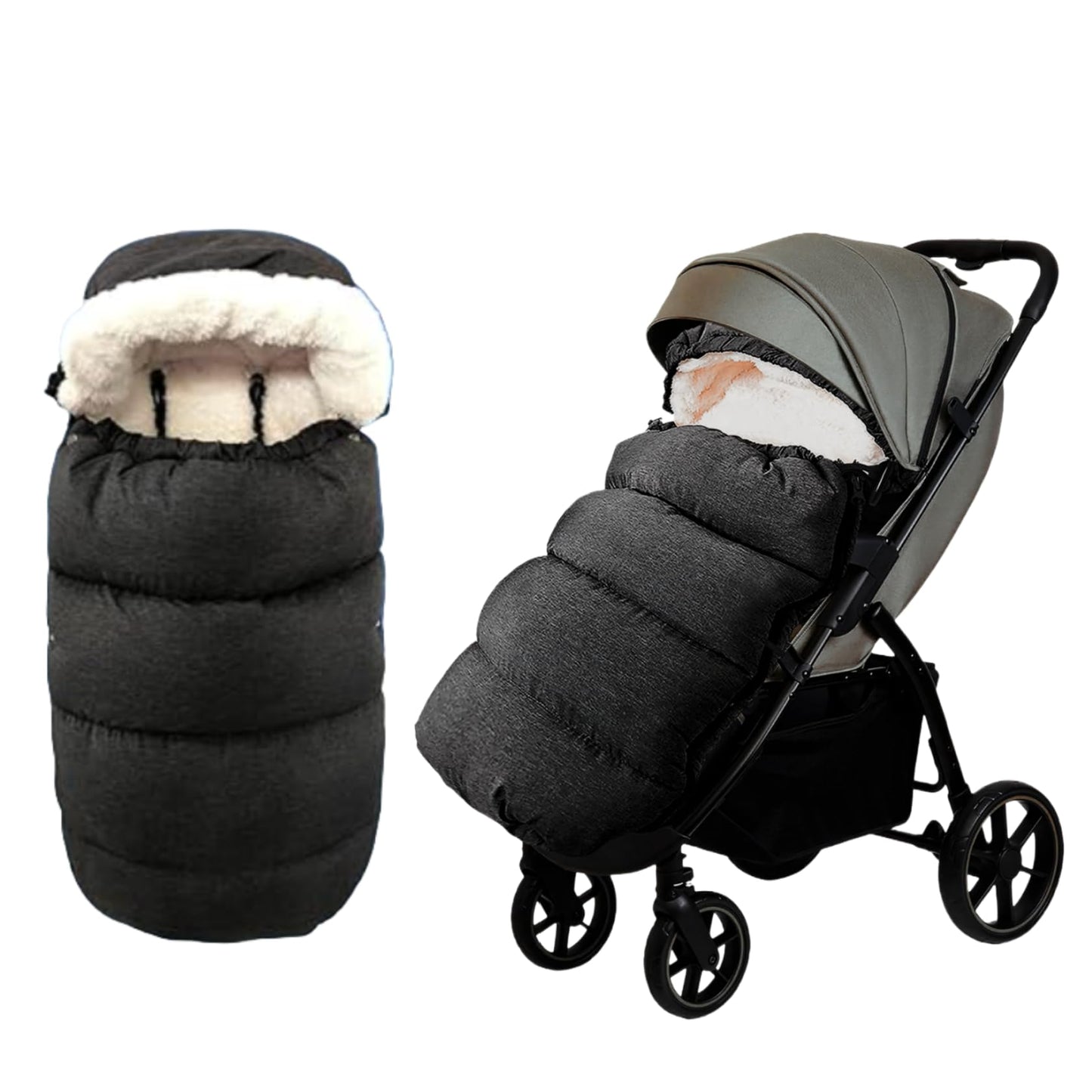 Waterproof Thickened Universal Stroller Blanket - Baby/Toddler Stroller Footmuff, Sleeping Bag & Bunting, Cold-Weather Winter Co