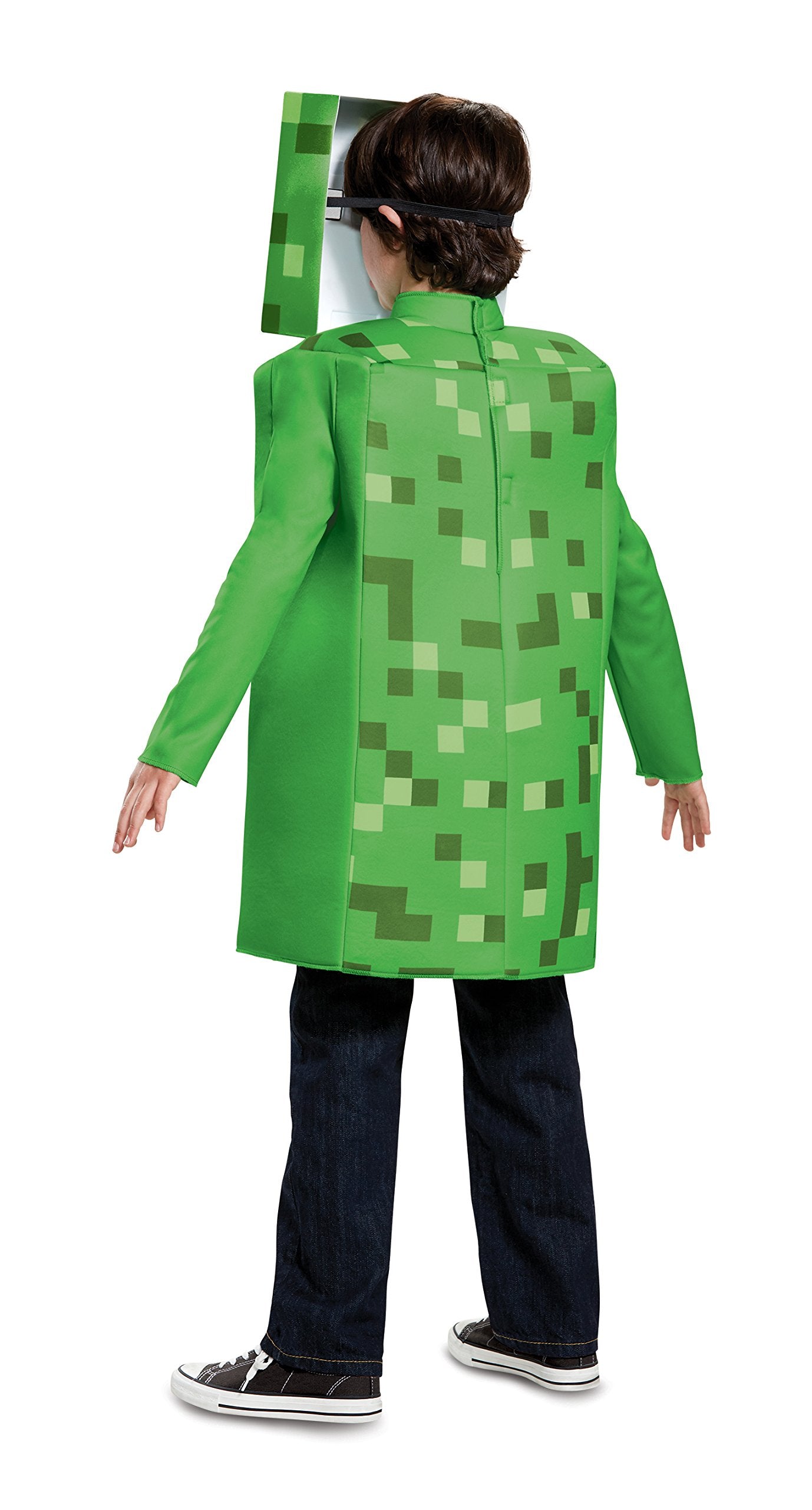 Creeper Classic Minecraft Costume, Green, Medium (7-8)