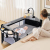 Infans Pack And Play, 5 In 1 Baby Bedside Sleeper With Bassinet, Diaper Changer, Mattress, Carry Bag, Music Box Hanging Toys, Fo