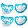 Razbaby Jollypop Baby Pacifier Newborn, 0-3M (Blue, 4 Count)