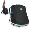 Automiim Car Seat Travel Bag for Airplane with Swivel Wheel, Extendable Height Padded Carseat Travel Backpack Large Storage Bag,