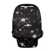 Biyejit Galaxy Planets Multi-use Baby Car Seat Cover, Breathable Nursing Cover, High Stretchy Infant Carseat Canopy, Stroller Co