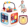 iPlay, iLearn Baby Learning Activity Cube, Montessori Sensory Toys for Toddlers 1-3, Infant Educational Busy Center, Travel Cars
