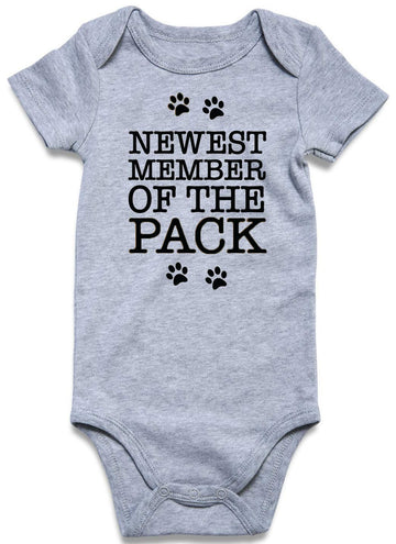 Unicomidea Newborn Rompers Member Of The Pack Bodysuit Boys Letter Jumpsuit Girls Printed Playsuit Short Sleeves Funny Baby Body