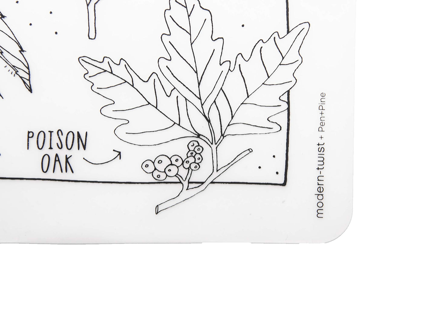 Modern-Twist Waterproof, Dishwasher Safe Mark, Mat & Marker Set, Dangerous Plants