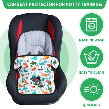 2 Pack Dinosaur Car Seat Protector For Potty Training Waterproof Piddle Pad Cover From Spillages Nappy Leaks Toilet Training Ant