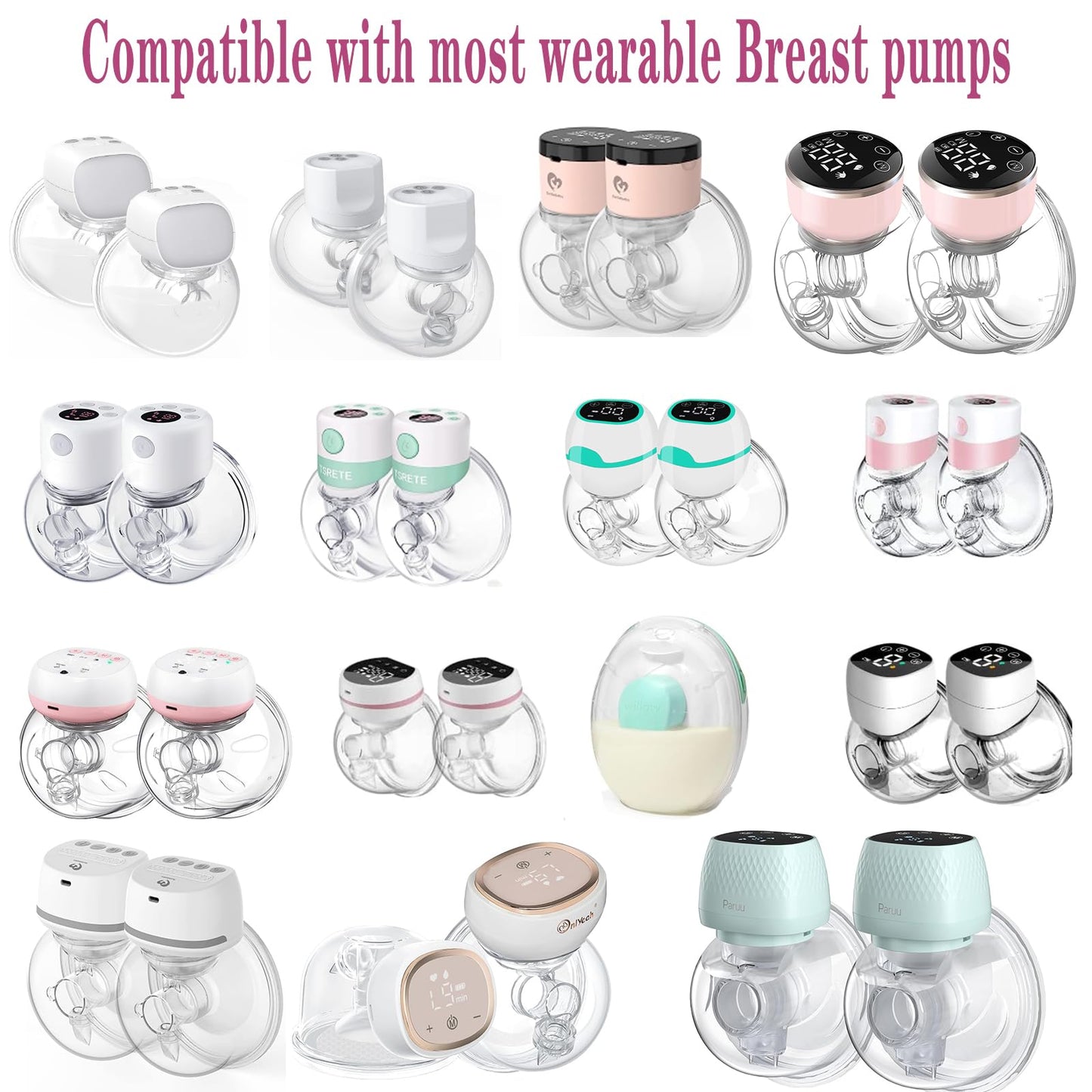 Bliblo 4Pcs Flange Insert 21Mm,Compatible With Medela/Tsrete/Momcozy,Bpa Free Silicone Insert For Wearable Breast Pump Shield/Fl