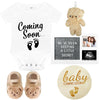Pregnancy Reveal Kit - Felt Letter Board, Baby Bodysuit, Booties, Photo Frame, Bear Plush, Wood Blocks For Baby Announcement